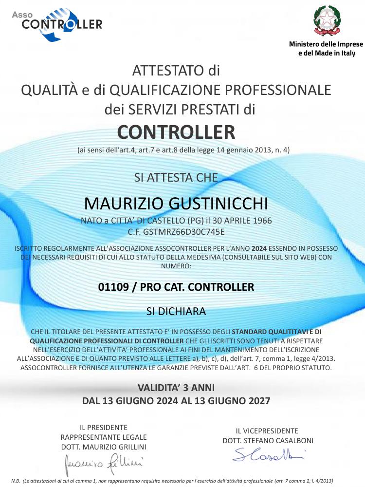 Certificazione Controller Assocontroller