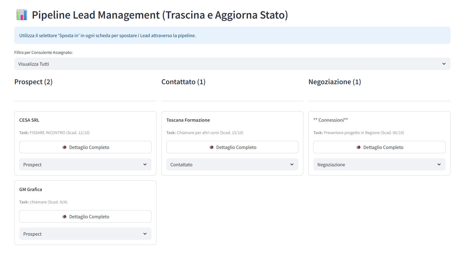 Anteprima CRM e Pipeline di Vendita